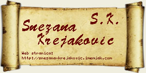 Snežana Krejaković vizit kartica